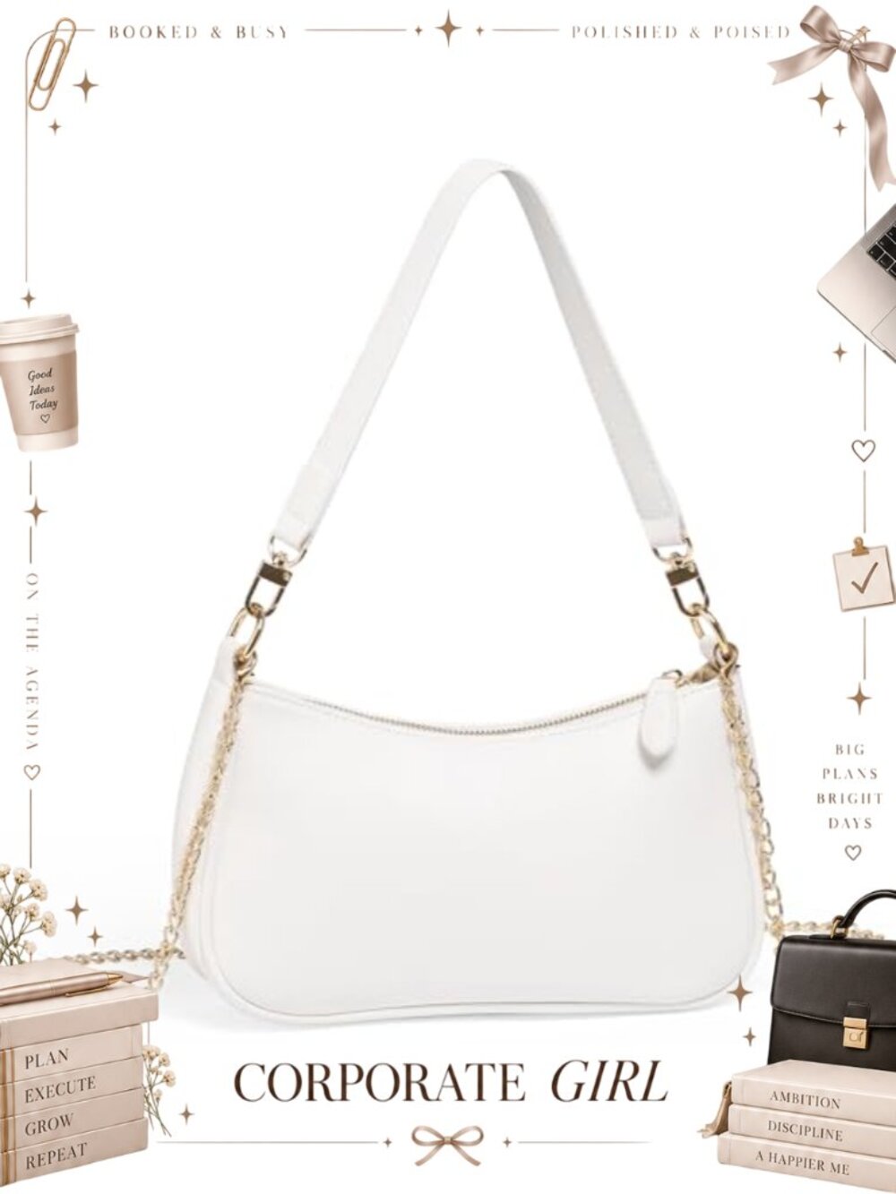Vegan Leather Hobo Shoulder Bag Crossbody Tote Clutch